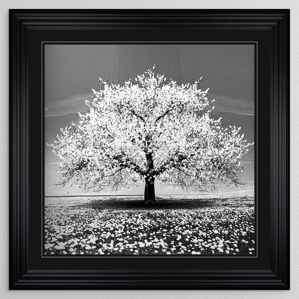 White Cherry Tree Framed Wall Art